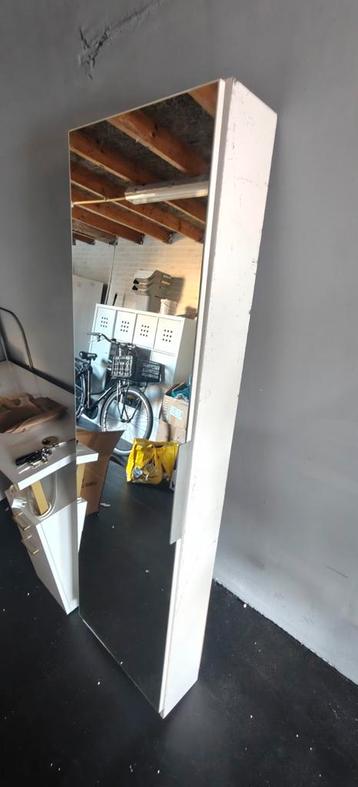 Schoenenkast met spiegel - 180x50x20 cm