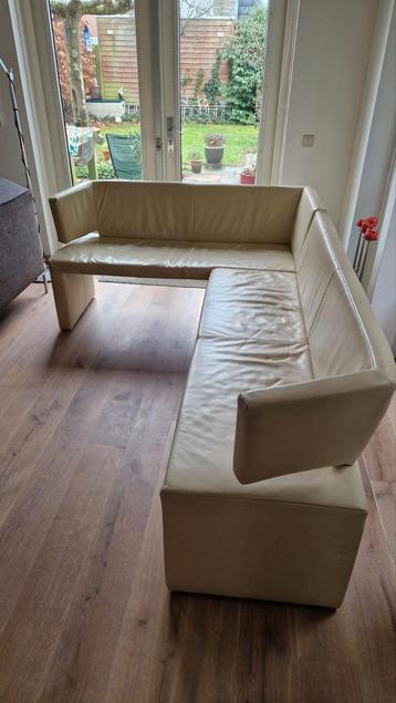 Leren hoekbank voor eettafel
