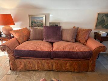 Plofbank zijde/fluweel 235cm - Gratis af te halen