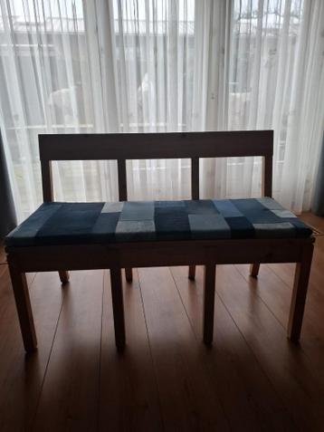 Grenen zitbank met opbergruimte (afsluitbaar), opbergbank.