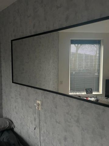 Rechthoekige spiegel met zwarte rand