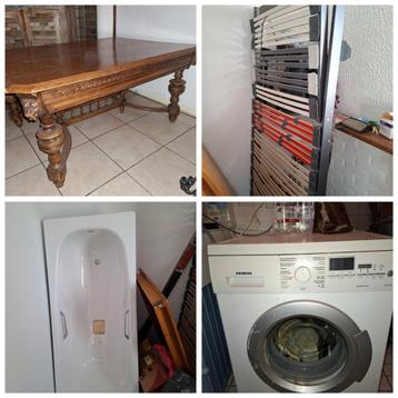 Vanalles wat, kasten bad, tafel, zetels,.....