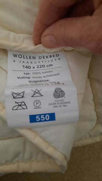 Wollen dekbed 140x220. Gratis.