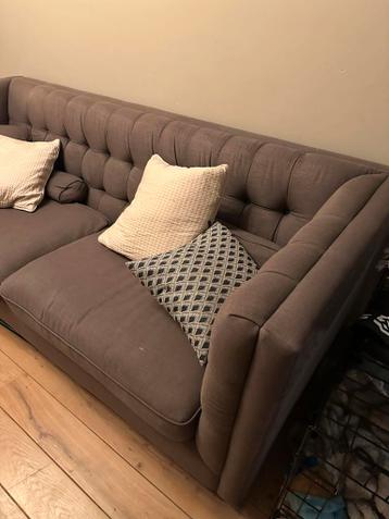 Bruine 3-zit bank gratis ophalen