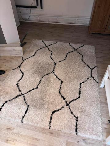 Wit Kleed met Zwarte Strepen - 215x160 - Gebruikt