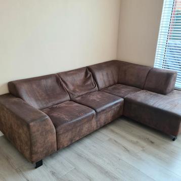 Hoekbank - Bruin Leer