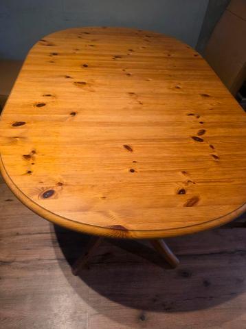 Grenen Eettafel Opknapper - Potentieel!