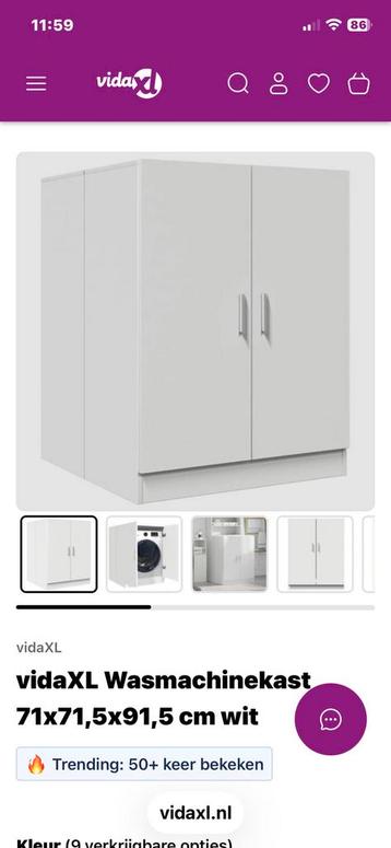 Wasmachine kast van Vida XL, gratis