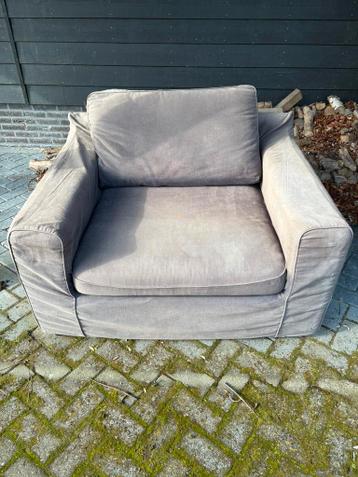 Grote Montel Fauteuil/ Love seat Bruin Gebruikt
