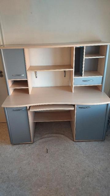 Bureau berken met grijs