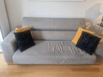 3-zits bank met loungestand - lichtgrijs