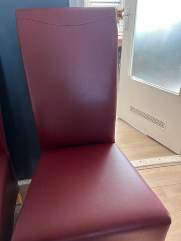 Bordeauxrode eetkamerstoelen - Gratis ophalen