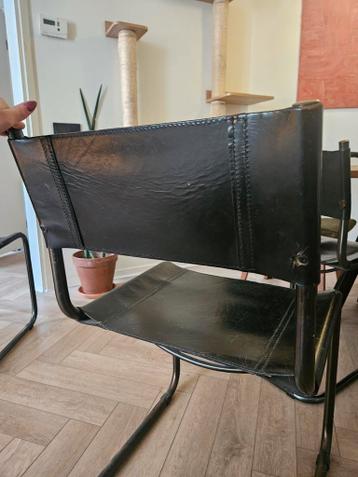 Bauhaus Buisframe Sledestoel Leer