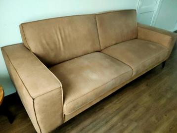 Bruine bank met hocker - gratis af te halen!