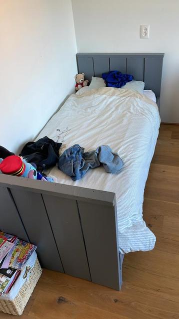 Steigerhouten Eenpersoonsbed met Matras & Lattenbodem