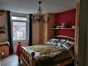 Grenen bedombouw 160x200 + 2 Ikea lattenbodems (elektrisch)