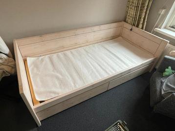 1-persoons bed Lifetime whitewash met matras, gratis ophalen