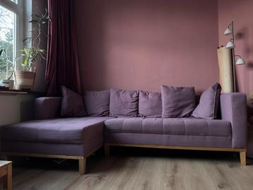 Leuke paarse hoekbank