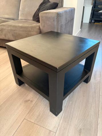 Eikenhouten bijzettafel / salontafel - zwart