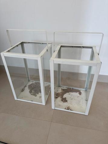 Gratis! Set van 2 witte kaarshouders