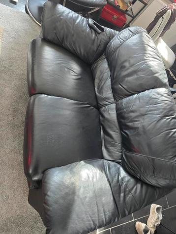 Comfortabele lederen bank