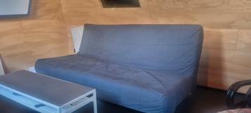 Grijze slaapbank / Futon - Tweepersoons
