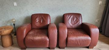 Leren fauteuil stoel