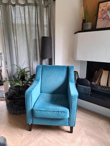 Blauwe fauteuil - Weinig gebruikt