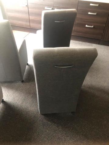 10 Grijze Eetkamerstoelen - Complete Set