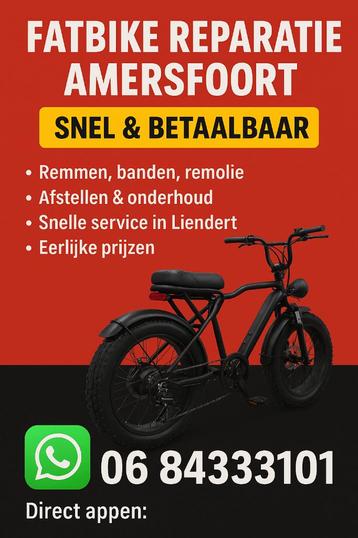 Fatbike Reparatie Amersfoort – Remmen, Banden & Onderhoud