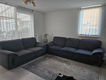 Grijze Stoffen Bankstel - Hoekbank en Rechte Bank