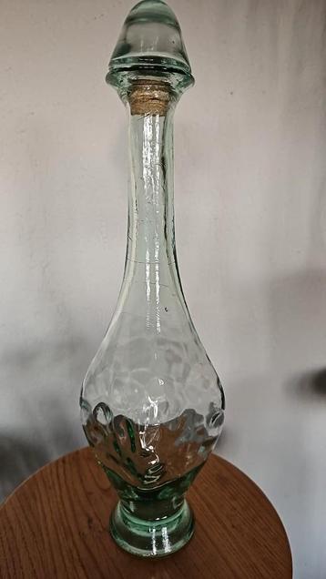 glazen fles/vaas 48cm hoog