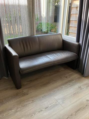 Leren tweezits bank