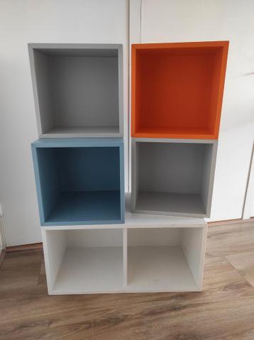 5x IKEA EKET wandkasten (mixed kleuren & maten)