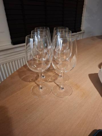 Set van 6 gratis wijnglazen