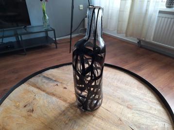 Unieke handgeblazen Glazen Vaas, 40 cm Handgemaakt