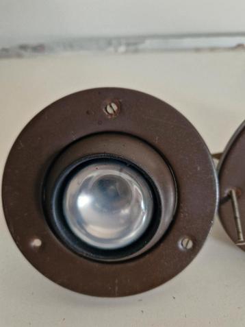 Retro inbouwspotjes bruin