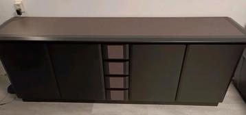 Zwart design dressoir 243 cm