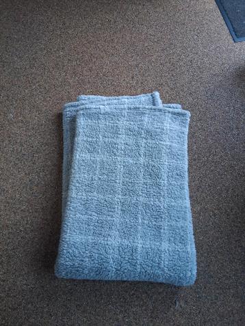 Fleecedeken grijs Teddy (2 stuks)