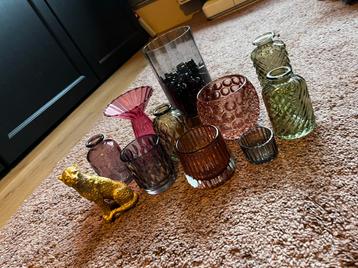 Glazen Decoratie met Vaasje HEMA