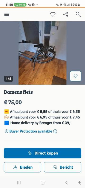Gestolen: fiets.