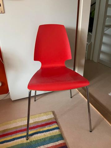 2 Rode Eetkamerstoelen