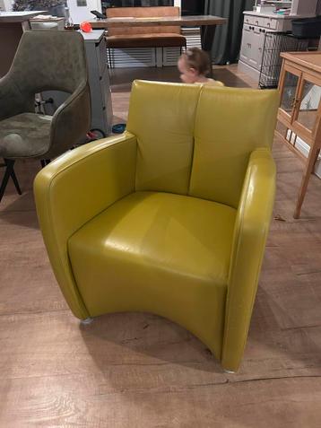 2x Groene Leolux fauteuils - gratis af te halen