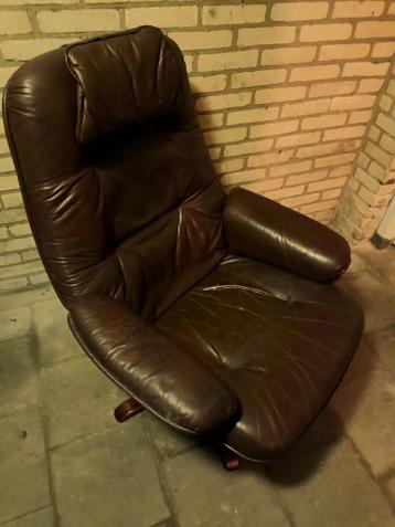 Leren fauteuil in goede staat, gratis af te halen in Arnhem