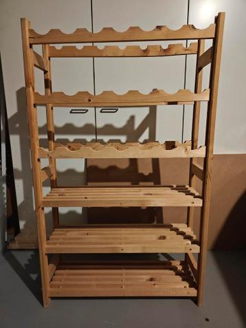 Houten kastje met wijnrek - 120x72x25cm