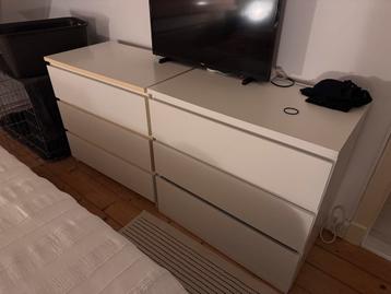 Twee IKEA Malm ladekasten (3 lades) - Gratis af te halen!