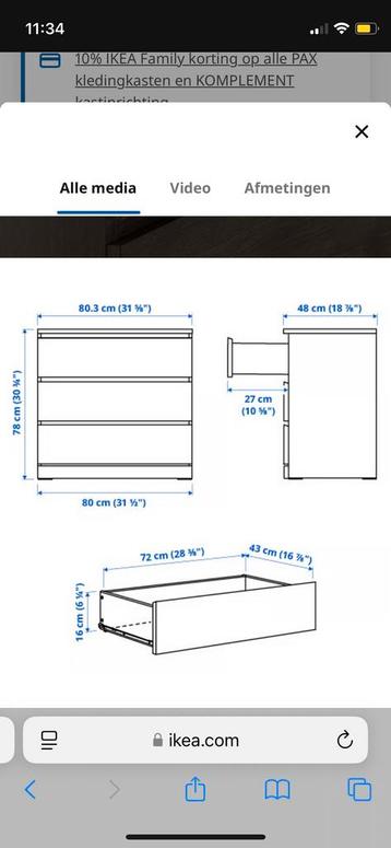 IKEA Malm ladekast - gratis af te halen!