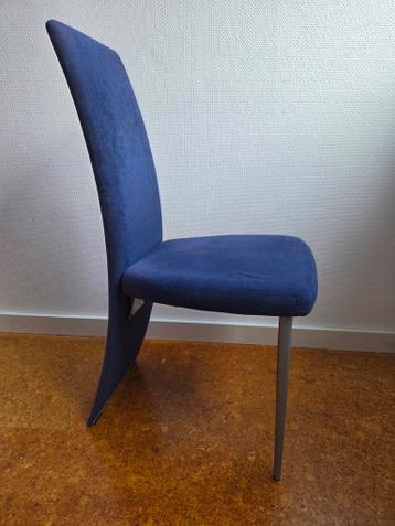 GRATIS!!!! Blauwe Eetkamerstoelen - Set van 4