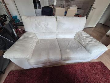 Witte Tweezitsbank van Leer, 1.70 breed