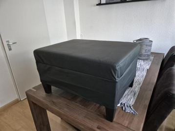 hocker kunst leer zwart